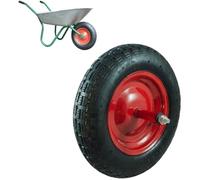 Roue pneumatique complète 3.50-8(4pr) de Rechange pour brouette modèle Vespa Asse Long 155Mm Caoutchouc UI308,Noir