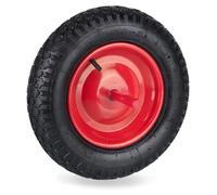 Roue pour brouette, 3.50-8, pneu à air, jante en acier, avec axe, capacité jusqu'à 120 kg