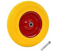 Roue pour brouette avec axe PU solide 4.00-8 390 mm