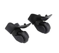 Roues à bagages 2 pièces, 4,25x4,06 pouces roues à rouleaux simples en plastique de remplacement roulettes pivotantes à rotation à 360 ° pour accessoire de valise