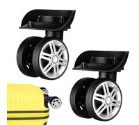 Roues À Bagages - Paquet De 2 Roulettes À Double Rangée | Pivotant À 360° E | Roulement Doux Et Silencieux, Bande De Roulement Résistante Aux Fissures, Répartition Des Chocs, 9,8 X 6 Cm, Pour Valises, Sa
