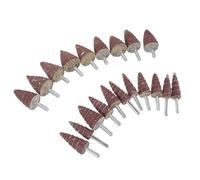 Roues à Lamelles Abrasives Coniques 20 Pièces en Toile Abrasive | Plusieurs Spécifications, Angles Variés, Usage Pratique, Résistantes à Déformation, Couleur Marron