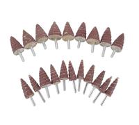 Roues à Lamelles Coniques en Toile Abrasive, 20 Pièces, Marron