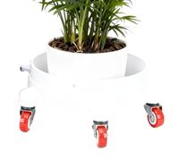 Roues à pelle - Base de chariot pivotant à 360 degrés, support de rouleau de seau de 18 litres avec serrures, diamètre intérieur de 27,9 cm + construction lourde de 1500 g, acier et polypropylène
