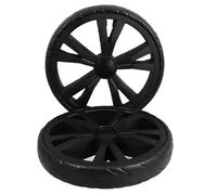Roues de Chariot de Courses Monte-escalier 2 Pièces | Plastique Noir, Alésage 8mm, Stable sur Marches, pour Personnel de Magasin et Acheteurs