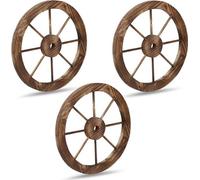 Roues de chariot en bois - lot de 3
