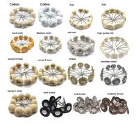 Roues de polissage en laine/coton/tissu, tampon de polissage pour bijoux, brosse Abrasive, accessoires Dremel pour outils rotatifs, 10 pièces white 25mm