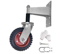 Roues De Portail Lourd Avec Ressorts Amortisseurs,6 pouces Roulette De Portail,600lb Roulette Porte Coulissante Avec t Vis Pivotantes à 360°,En Caoutchouc Et Acier,Pour Portes En Bois Et En Métal