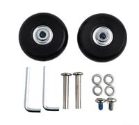 Roues de rechange en caoutchouc pour valise avec 40 mm à 70 mm de diamètre, essieux, vis et outils d'installation (70 mm x 18 mm)