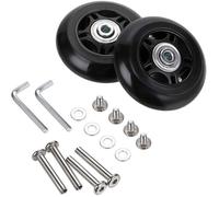 Roues de rechange pour valise - MHY® - 80x24 mm - Roulettes pivotantes - Caoutchouc - Kit de réparation - Ensemble de 2