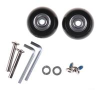 Roues de rechange silencieuses pour bagages avec alliage de caoutchouc durable et double roulement pour un roulement fluide et silencieux et une couleur de lampe de poche (40 x 18 mm)