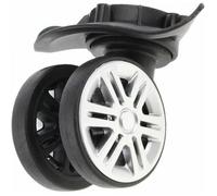 Roues de valise 2 pcs - Roues à double roulement 360° - Silencieuses et résistantes à l'usure - Installation facile