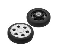 Roues de Valise de Rechange Silencieuses Pu 50x12 Mm, Lot de 2 | Noires, Usage Facile à Installer, Roulage Fluide et Résistant, pour Bagages de Voyage et Déplacement