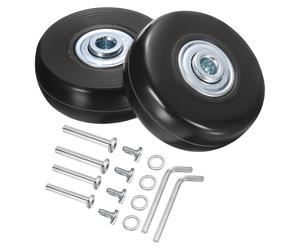 Roues de valise de remplacement, 51 x 17 mm, avec roulettes en caoutchouc