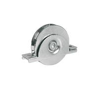 Roue avec Support Interieur - 1 Roulement à Bille - Gorge V - Ø 100mm - IBFM - 393100