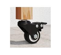 Roues pivotantes 4 pcs noir 35 mm fer