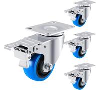 Roues pivotantes avec frein - 125mm - Jeu de 4 - Roues de transport lourd jusqu'à 170kg
