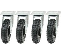 roues pivotantes pneumatiques de 200mm gonflées à la pompe (lot de 4)