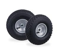 Relaxdays 8x Roues de chariot jeu de 2, 3.00-4