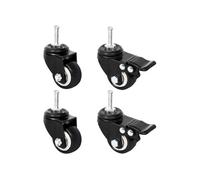 Roues pour jardinière 4 pcs noir 8x3,5x8 cm fer 364281
