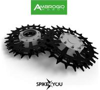 Roues pour robot de tonte AMBROGIO L25I PROTECH, L35I PROTECH, L250I ELITE, L250I ELITE S+, acier inoxydable 3mm