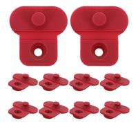 Rouge Bouchon de Boîte à Lunch en Silicone 10 Pièces | Équilibrage de Pression, Remplacement du Couvercle, Adapté aux Boîtes Bento et Pots Alimentaires, Pratique en Voyage