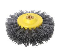 Rouge Brosse de Polissage Abrasive 120 en Nylon pour Perceuse | Outil de Meulage, Nettoyage et Décapage, Usage en Usinage, Compatible Outils Rotatifs