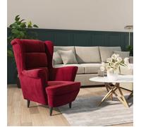 (Rouge)Fauteuil individuel relax contemporain - SIGNOR - Chaise rouge bordeaux velours 280257