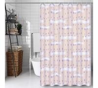 Rouge Rideau Douche 180x180cm Rideau de Douche Abstrait Shower Curtain - Impression Polyester Tissu - avec 12 Crochets - Tissu Lavable en Machine - Imperméable - pour Salle de Bain - Hôtel D#692