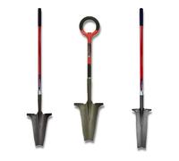 Rouge ROOTSLAYER VENTEO RootSlayer + Bêche de drainage à manche XL + Pelle à manche allongé XL Lame tranchante Outils multifonctions