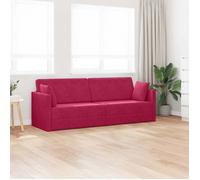 Rouge SOFA Convertible - PHSH - Canapé-lit - au sol - 200cm Bordeaux Velours C969
