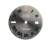 ROUHO Cadran de Montre Acier Inoxydable 2824 Mouvement Pièce Face Métallique 31mm Lumineuse Fenêtre Date Remplacement Rechange pour Rolex Datejust