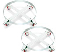Roule-fût VEVOR 250L Roule-fût de transport Acier au carbone Planche à roulettes Diamètre intérieur Ø 607mm Chariot pour fûts avec 4 roues universelles avec freins Chariot de transport pour transporte