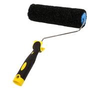 Rouleau à cloison sèche - Rouleau de texture professionnel de 35 cm | Applicateur de peinture en nylon - Outil de revêtement mural de 250 g avec boucles élastiques élevées et cadre en fer chromé pour