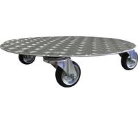 Rouleau à fleurs, support pour plantes AluGrip-R200 jusqu'à 200 kg, intérieur/extérieur, aluminium 250 mm, tôle striée en aluminium 2,5/4
