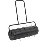 Rouleau à gazon de jardin à tirer et colliers d'aérateur 63 L fer acier