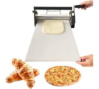 Rouleau à pâte manuel pliable en acier inoxydable de 0 à 25 mm d'épaisseur réglable pour boulangerie, pizza, croissant