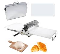 Rouleau à pâte manuel pour boulangerie, pizza, croissant, feuille à pâtisserie en acier inoxydable, épaisseur réglable de 0 à 27 mm, usage commercial et domestique