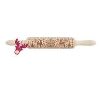 Rouleau à pâtisserie empreintes Noël 39 cm Beige G