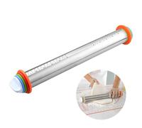 Rouleau à pâtisserie en acier inoxydable - Épaisseur réglable - 4 tailles - Avec entretoise - Pour pizza, biscuits, crêpes, pâtes