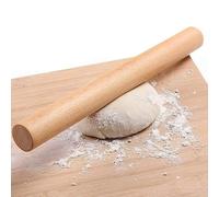 Rouleau à pâtisserie en bois de hêtre - Accessoire de cuisson pour fondant, pizza, biscuits, pâte, pâte brisée (30 x 3,5 cm)