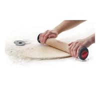 LACOR 67142 - Rouleau à pétrir avec Anneaux en Bois de hêtre 38 cm | Ustensile professionnel durable; conçu pour un rendement optimal y nettoyage rapide et facile au lave-vaisselle