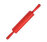 Rouleau à pâtisserie en silicone avec poignées pour aplatir la pâte, la viande, design ergonomique anti-adhésif en 30,5 cm, 45,7 cm, 50,8 cm, rouge pour pâtisserie (45,7 cm)