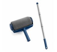 Rouleau à peinture avec manche télescopique - Bleu, largeur 15,5 cm - Pour murs, plafonds et vitres - Set complet