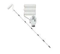 Rouleau à peinture en acier inoxydable de 170 cm avec manchon en fibre dense de 22,9 cm pour application murale uniforme