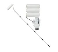 Rouleau à peinture en acier inoxydable de 170 cm avec manchon en fibre dense de 22,9 cm pour application murale uniforme