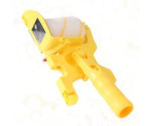Rouleau à Peinture pour Murs, Brosse Latérale, Outil Pratique | Maison, Surfaces Variées, Plastique Jaune, Support Pliable, Brosse Remplaçable, Usage Facile