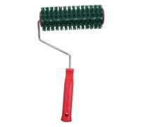 Rouleau à Texture pour Peinture Décorative, 7 Pouces, Vert | Métal et Plastique, Poignée Ergonomique, Pointes Souples, pour Plafonds, Enduits et Surfaces Difficiles