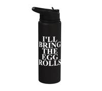 Rouleau à œufs - Design drôle de rouleaux d'œufs mignons Stainless Steel Insulated Water Bottle