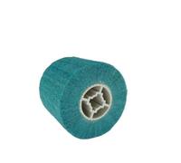 Rouleau abrasif, brosse en nylon, manchons abrasifs pour machine à satiner - Grain 320 - Rouleau de satin pour polissage de surface en bois et métal - Diamètre : 120 x 100 mm
